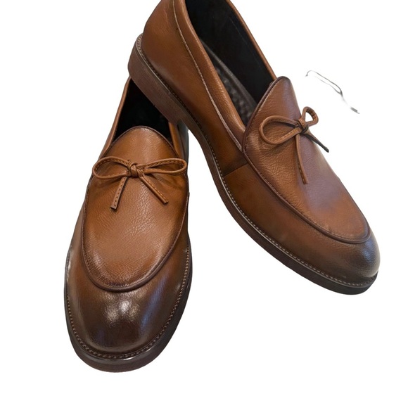 Old Money Hampton Men’s Brown Leather Loafers Slip On Size US 10.5 EU 44 NEW! - Picture 2 of 12